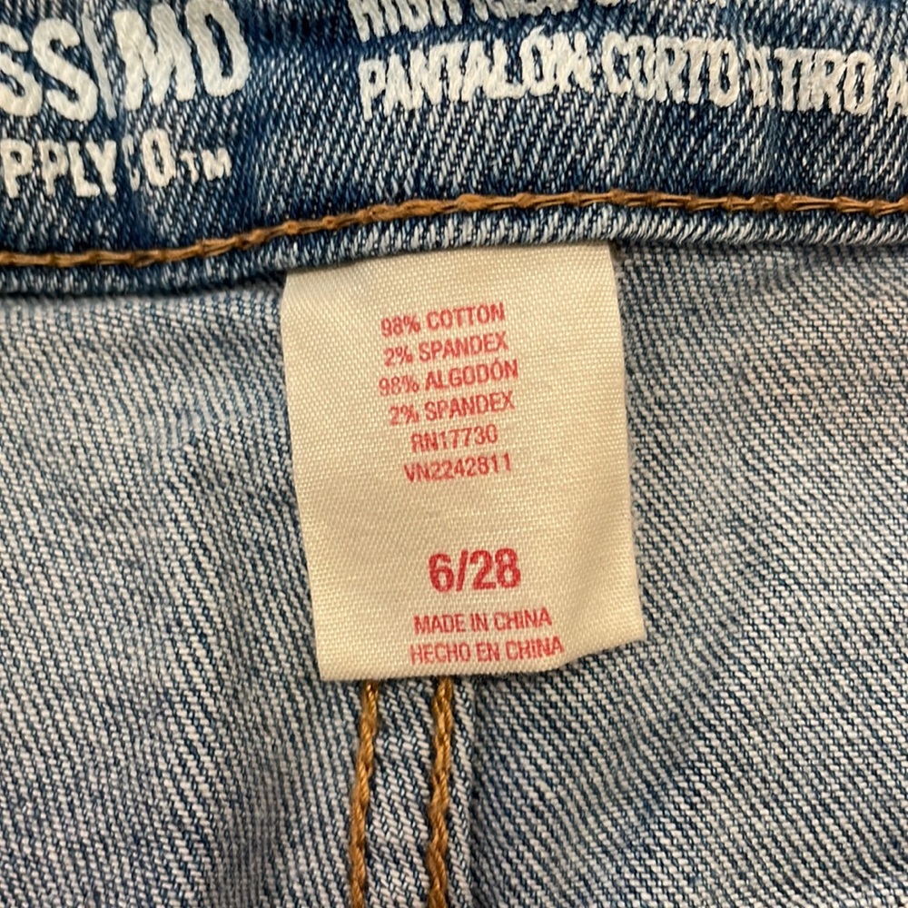 High Rise Distressed Jean Shorts - Picture 4 of 4